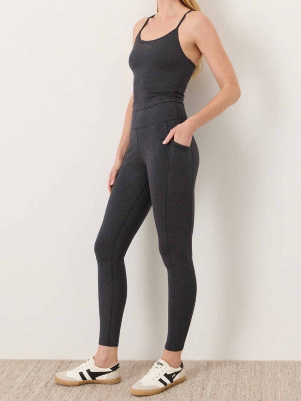 Pact Charcoal High-Waist Pocket Leggings - Picture 4 of 5